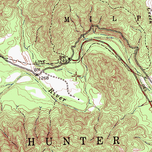 Topographic Map of Bear Canyon, CA