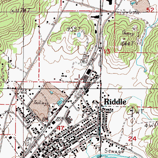 Topographic Map of Johnson DR Lumber Cogen Natural Gas, OR