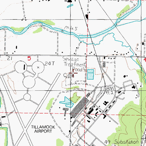 Topographic Map of Port of Tillamook Bay Biogas - Methane Digester Facility, OR