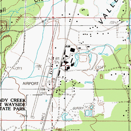 Topographic Map of Rough and Ready Lumber Biomass Production, OR