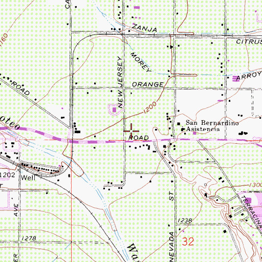 Topographic Map of Loma Linda University Heart and Surgical Hospital, CA