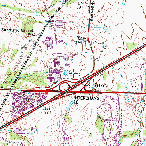Topographic Map of Lakeside Behavioral Health System, TN