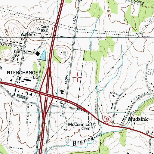Topographic Map of Williamson Medical Center, TN