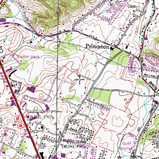 Topographic Map of James H and Cecile C Quillen Rehabilitation Hospital, TN