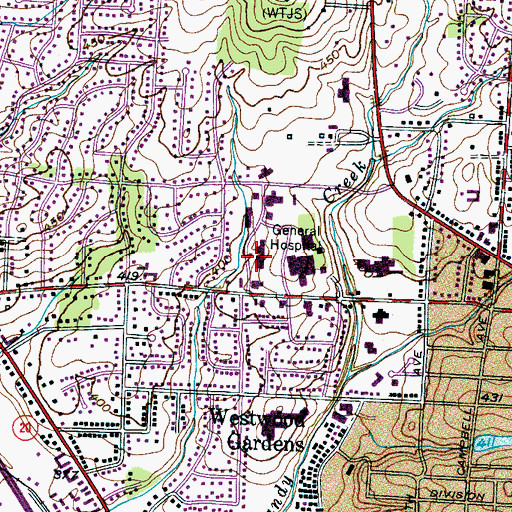 Topographic Map of Pathways Behavioral Health Services, TN