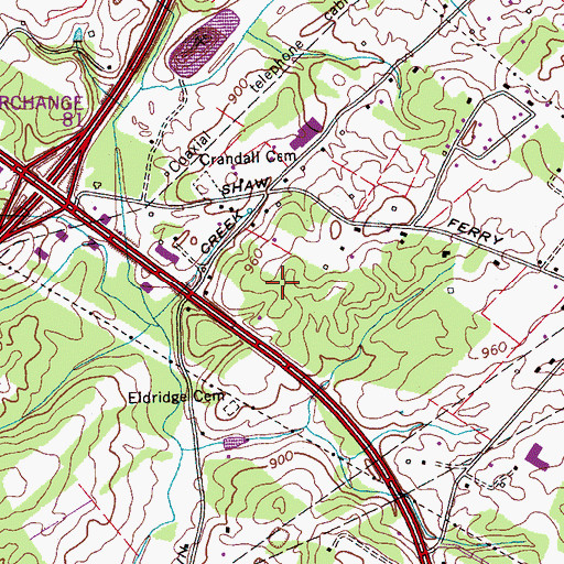 Topographic Map of Fort Loudoun Medical Center, TN