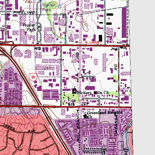 Topographic Map of Abundant Care Ambulance Service, TN
