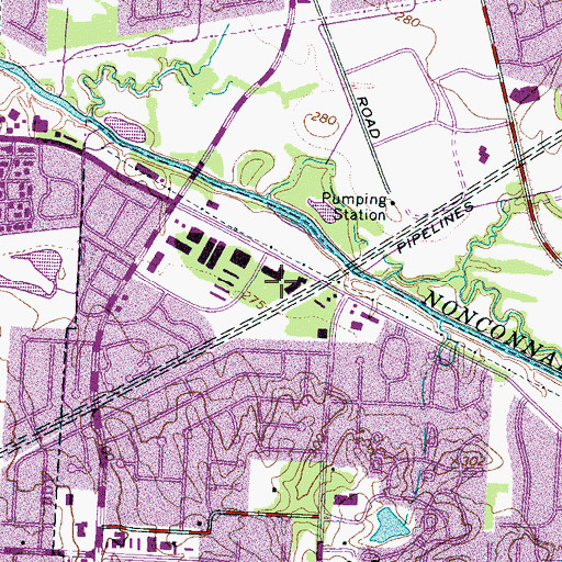 Topographic Map of All Star Ambulance Service, TN