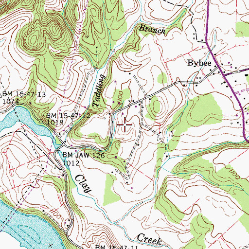 Topographic Map of Cocke County Ambulance Service, TN