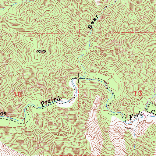 Topographic Map of Bear Gulch, CA
