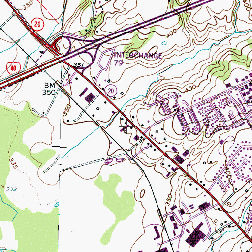 Topographic Map of Eagle Medical Service Madison County, TN