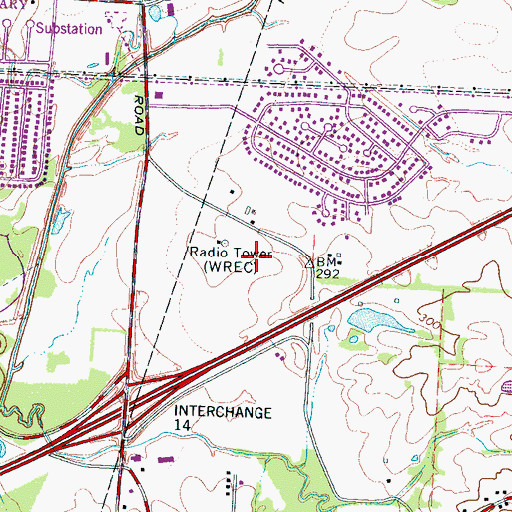 Topographic Map of Emergency Mobile Health Care, TN