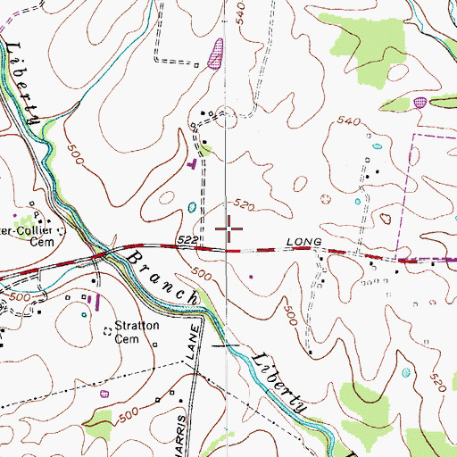 Topographic Map of First Call Ambulance Service Sumner, TN