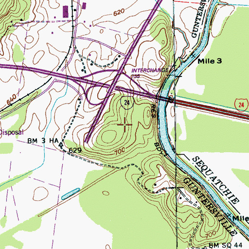 Topographic Map of Grandview EMS, TN