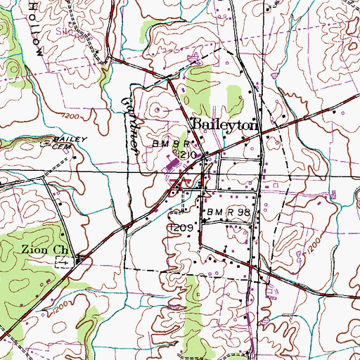 Topographic Map of Greene County / Greeneville EMS, TN