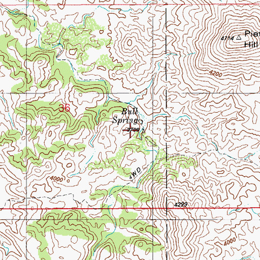 Topographic Map of Bull Spring, AZ
