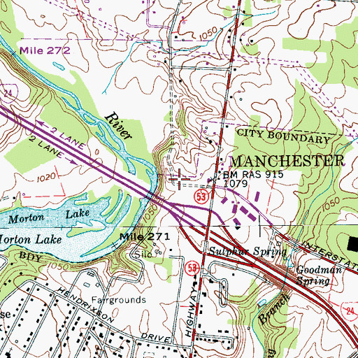 Topographic Map of Med Stat EMS, TN