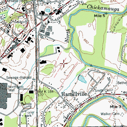 Topographic Map of Reliable Transportation of Tennessee, TN