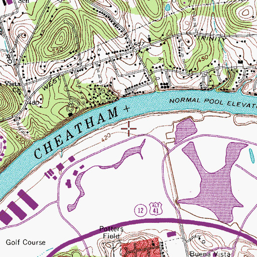 Topographic Map of Reliable Transportation of Tennessee, TN