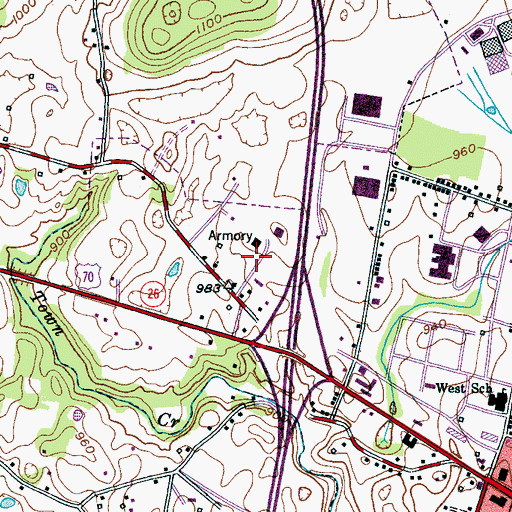 Topographic Map of White County EMS, TN