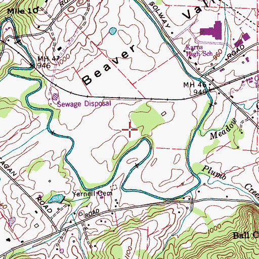 Topographic Map of Rural / Metro Ambulance Knox County, TN