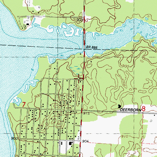 Topographic Map of Quincy Volunteer Fire Department Station 1, WI