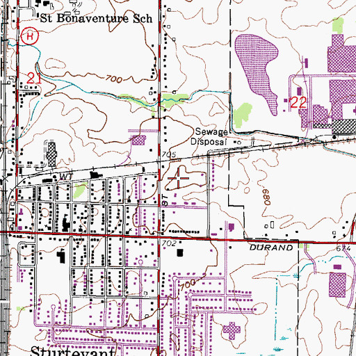 Topographic Map of South Shore Fire Department Station 9, WI