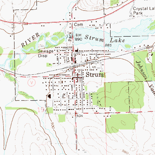 Topographic Map of Strum - Unity Fire and Rescue, WI