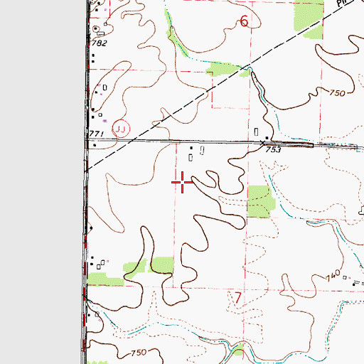 Topographic Map of Appleton Fire Department Station 6, WI
