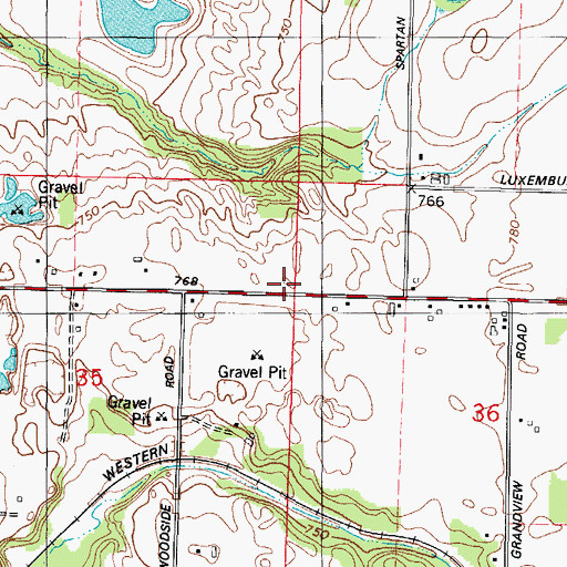 Topographic Map of Green Bay Fire Department Station 7, WI