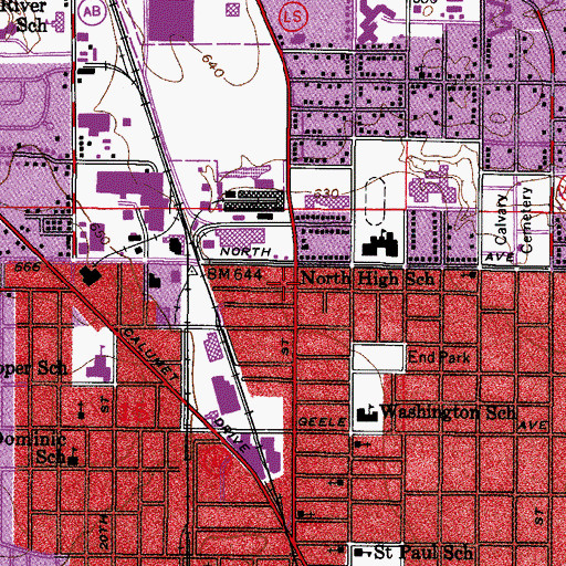 Topographic Map of Sheboygan Fire Department Station 4, WI