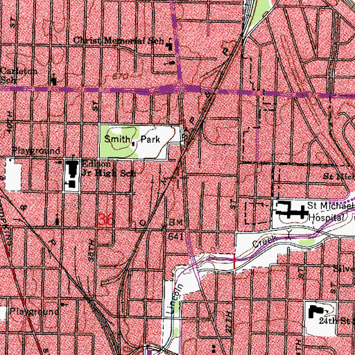Topographic Map of Milwaukee Fire Department Engine 37, WI
