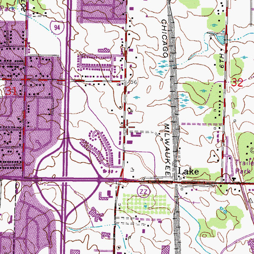 Topographic Map of Milwaukee Fire Department Engine 14, WI