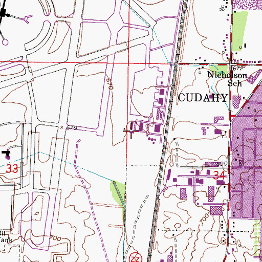 Topographic Map of 128th Air Refueling Wing Fire Department, WI