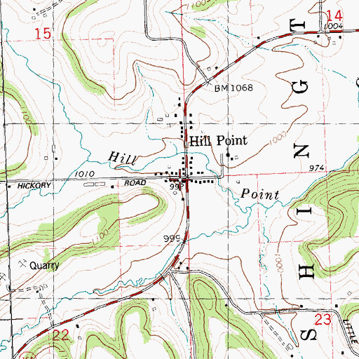 Topographic Map of Washington Township Volunteer Fire Department, WI