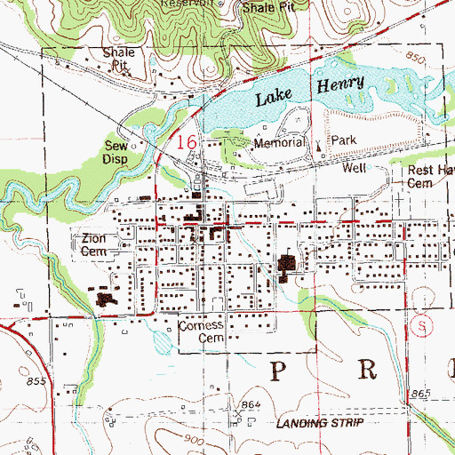 Topographic Map of Blair - Preston Volunteer Fire Department, WI