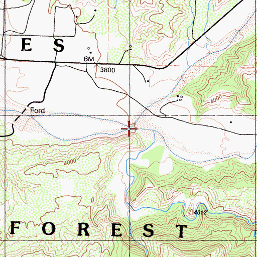 Topographic Map of Beartrap Creek, CA