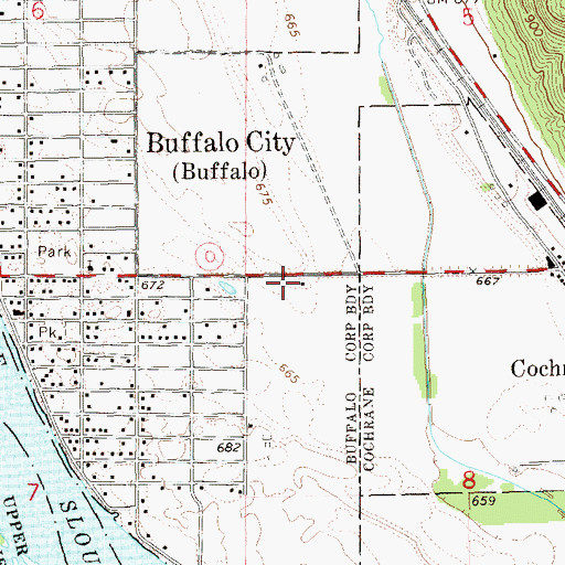 Topographic Map of Tri - Community Fire Department, WI