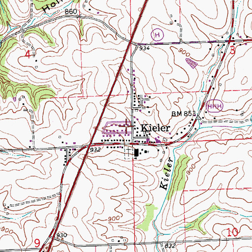 Topographic Map of Jamestown Fire Department, WI