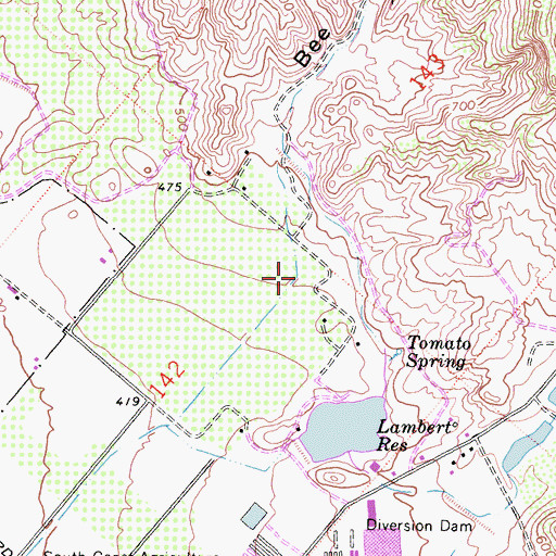 Topographic Map of Bee Canyon, CA