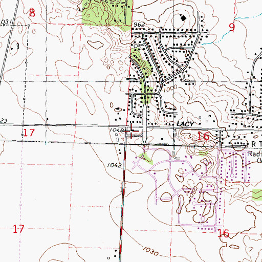 Topographic Map of Fitchburg Fire Department Station 1, WI