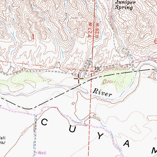 Topographic Map of Bee Rock Canyon, CA