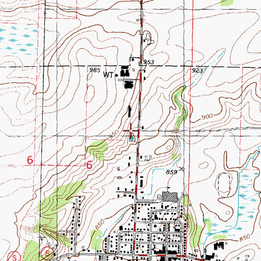 Topographic Map of Grand River Fire District - Markesan Fire Department, WI