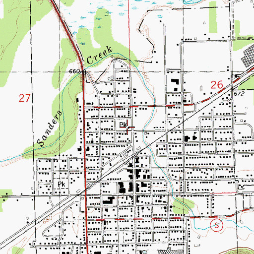 Topographic Map of Boscobel Volunteer Fire Department and Rescue Squad, WI