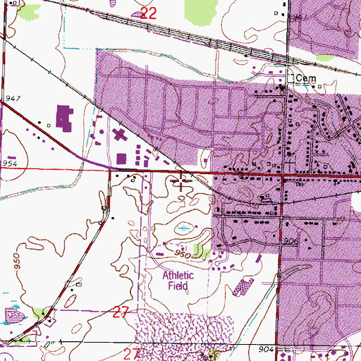 Topographic Map of Sussex Fire Department, WI