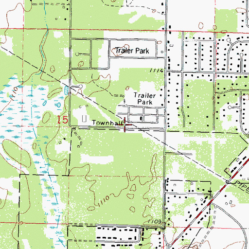 Topographic Map of Town of Hull Fire Department, WI