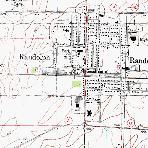 Topographic Map of Randolph Fire Department / Randolph Ambulance Association, WI