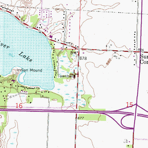 Topographic Map of Western Lakes District - Pabst Farms Fire Station 1, WI