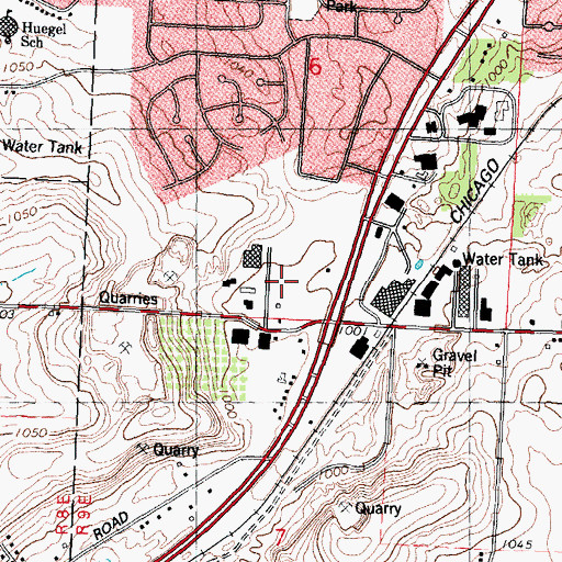Topographic Map of Fitchburg Fire Department Firehouse 2, WI