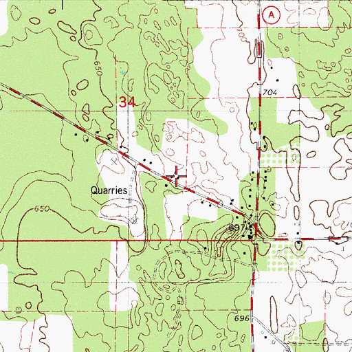 Topographic Map of Gibraltar Fire and Rescue Department, WI